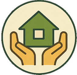 Hand holding home Icon